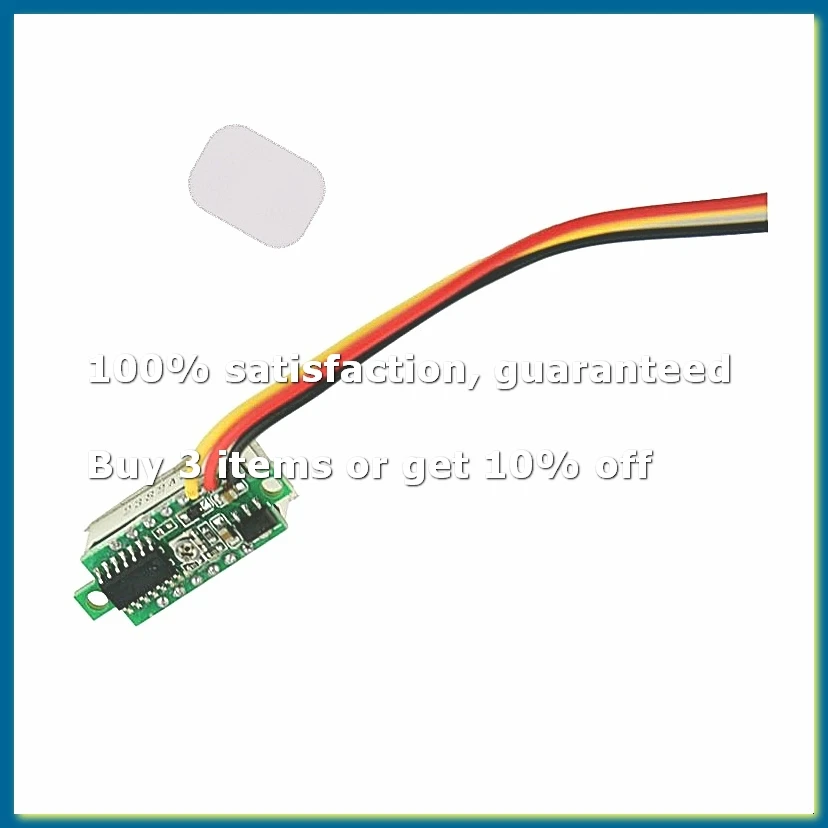 Mini Digital Voltmeter DC 0-100V LED Panel Voltage Meter 3-Digital With 3 Wires Red-A49I