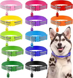 Segurança Breakaway Collar com Bell para gatos e cães pequenos, coleiras reflexivas, Designer de luxo, bonito