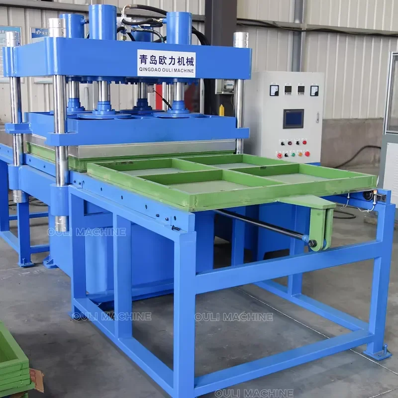 2026 Hot OULI Brand 380V 5.5kW Rubber Mat Tile Vulcanizing Press Machine with Engine Pump & Bearing Components