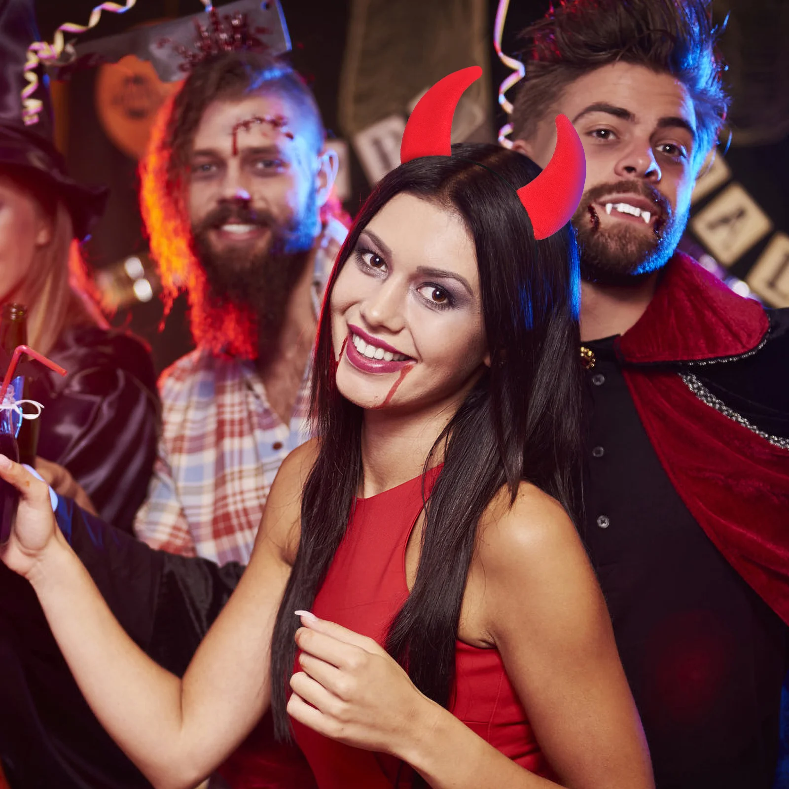 

Повязка на голову из коровьего рога, универсальный размер, легкая, удобная, аксессуар для костюмированной вечеринки на Хэллоуин, косплея, инструмент для укладки волос