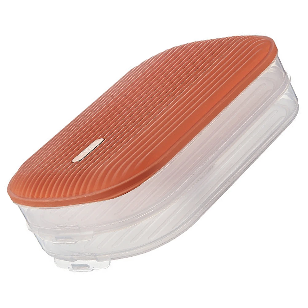 

1set Airtight Food Storage Box Containers Lids Fridge Organizers Orange Pp Refrigerator Fresh Boxes Vegetable Fruit Box Kitchen