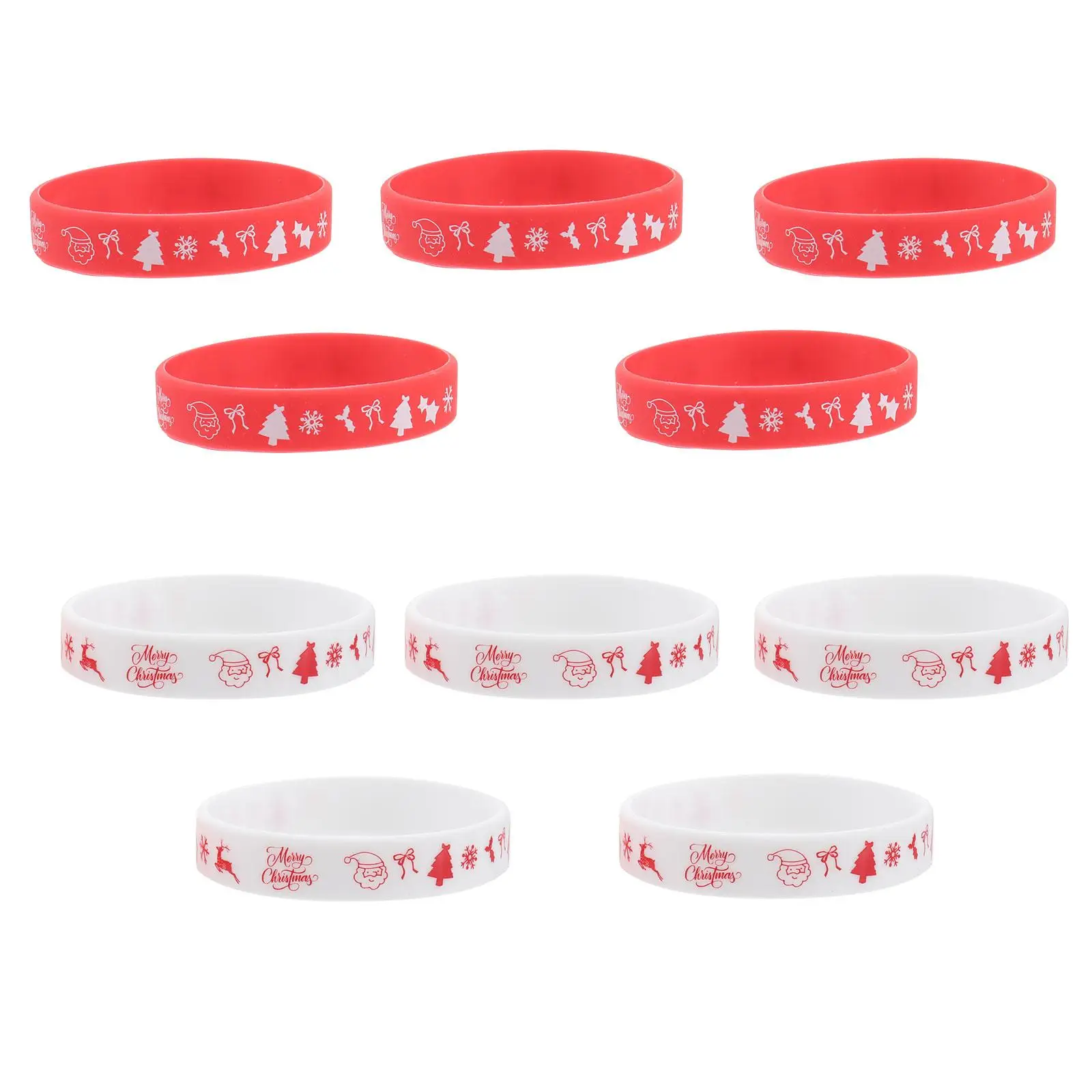 

10 Pcs Wristb High Quality Flexible Christmas Party Favors Kids Bracelets Silicone Wristb Elastic Straps Toy