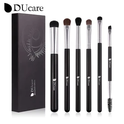 DUcare 6Pcs Eyeshadow Makeup Brushes Set Synthetic Hairs Duo Ended Eyebrow Foundation Blending Brush Face Makeup Tools Maquiagem