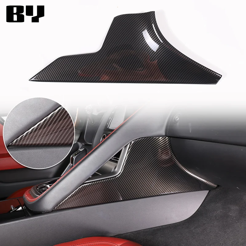 

For Jaguar F-Type 2013-2024 ABS carbon fiber Center Console Gear Shift Side Panel Cover interior modification Car accessories