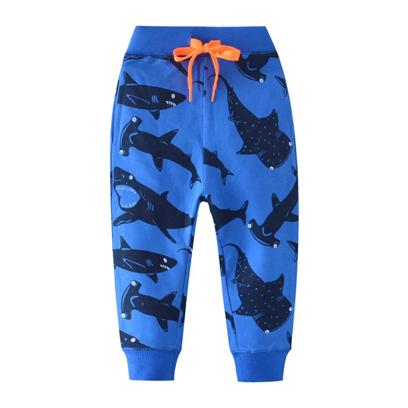 

Jumping Meters 2-7T Boys Tigers Sweatpants Children's Clothing Full Length Drawstring Animals Print Baby Trousers