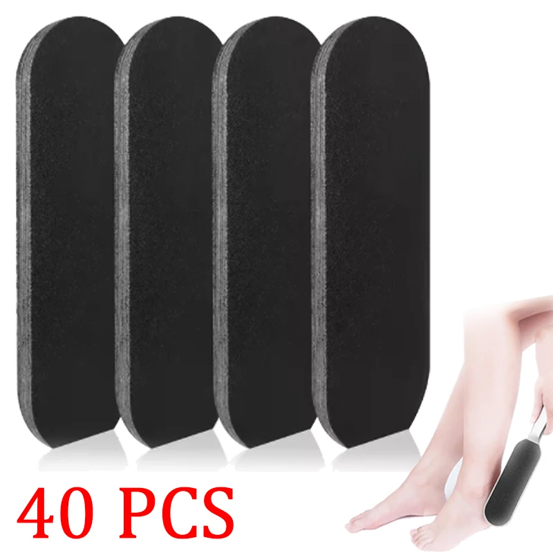 40pcs/pack Foot Files Replace Sanding Cloth Pedicure Feet Files Foot-Care-Tool File-Calluses-Remover Dead Skin Foot Rasp Refill