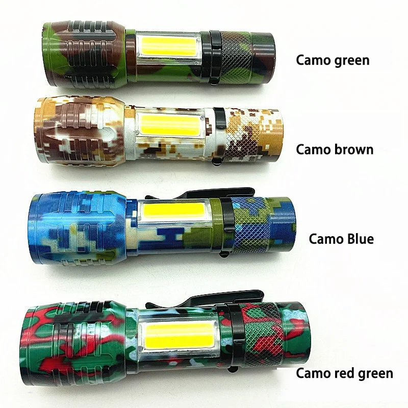 Lanterna recarregável zoom tocha portátil built-in bateria xpe + cob lanterna impermeável 3 modo de iluminação mini lanterna led