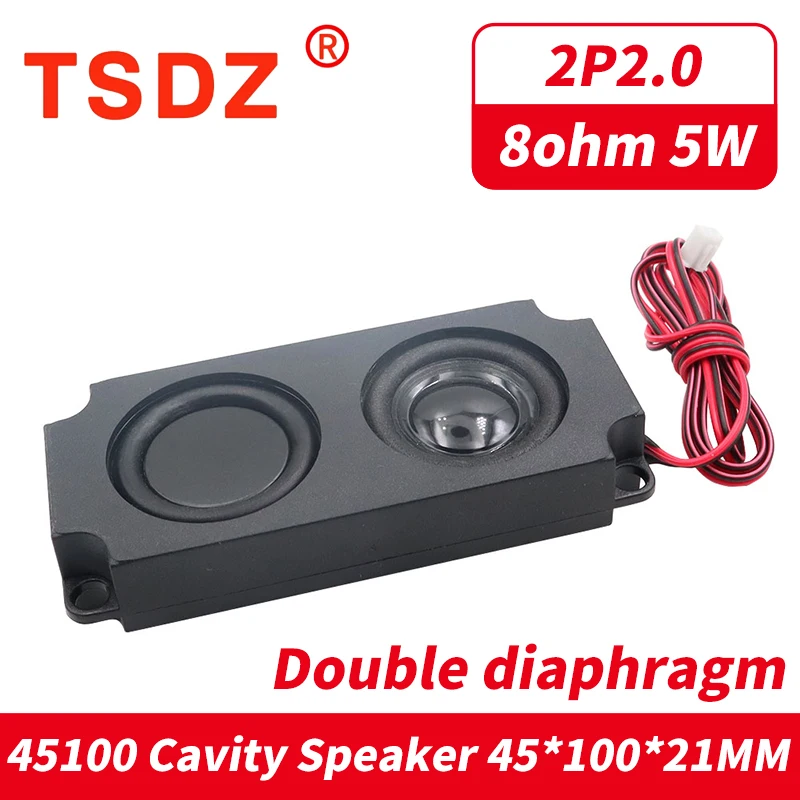 1Pcs 8ohm Audio Sound 100*45MM Double diaphragm 45100 10045 5W TV Computer Passive Speaker Home Theater Music Cavity Loudspeaker