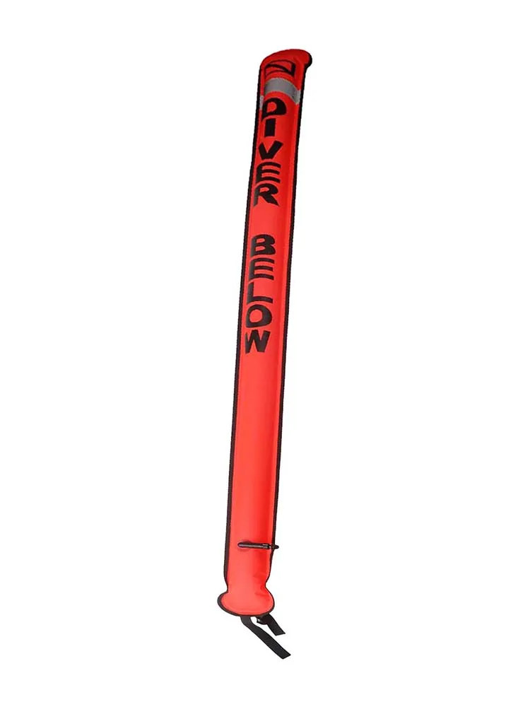 Inflatable Underwater Marker Red Yellow Scuba Diving Buoy 210D Nylon Fabric Compact Design Effortless Inflation