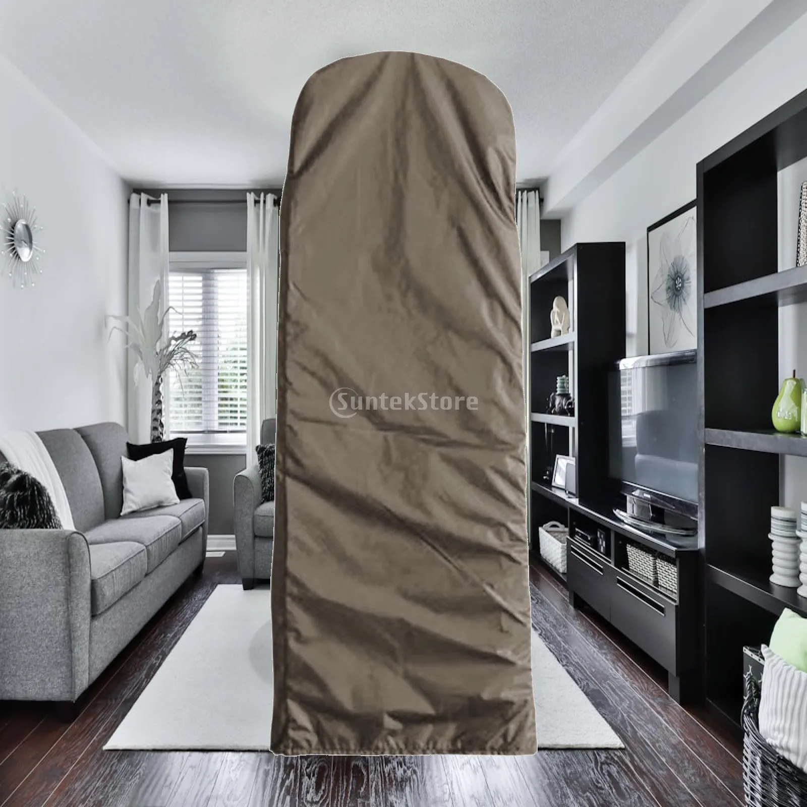 Oxford Cloth Ladder Protective Cover Waterproof Dustproof Folding Stair Storage Bag Adjustable Drawstring for Porch Yard