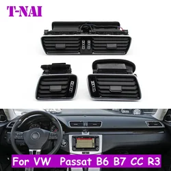 Piano Black Klimatyzacja samochodowa Lewy Prawy Centralny Wylot Wylotu AC Do VW Passat B6 B7 CC R36 3AD 819728 A,3AD 819701 A