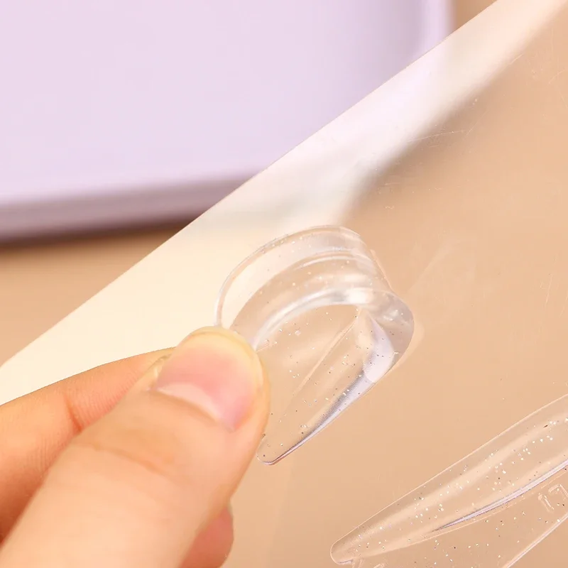 Cuscinetti in silicone per sollevamento ciglia Trasparente a forma di ala Glitter riutilizzabili sotto l'estensione delle ciglia Ciglia Perm Bigodino Accessori per il trucco