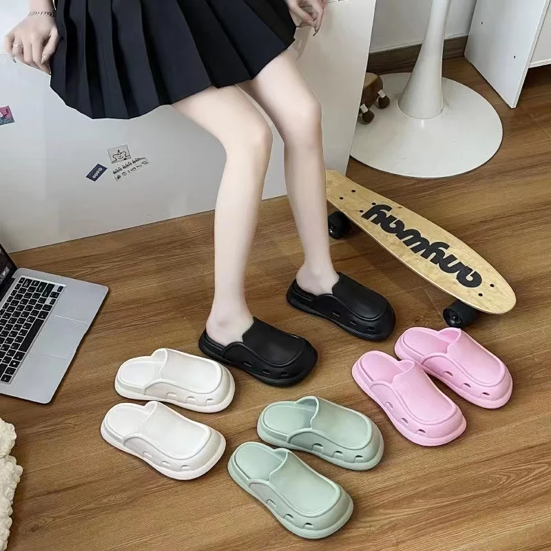 2024 New Women\'s slippers Soft and comfortable Non-slip Wear-resistant Indoor and outdoor Ventilate Thick bottom Shoes for men