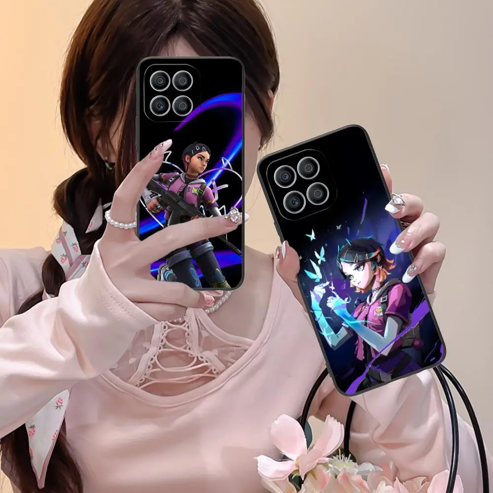 Valorant cravo caso do telefone móvel para honra 90 80 70 60 50 30 20 10 9 8 7 pro s se lite 5g cor capa protetora muito luxo