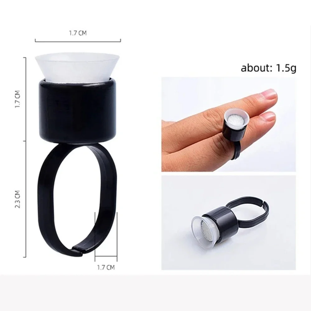 20PCS Tattoo Sponge Ink Ring Cup Microblading Pigment Glue Rings Cap Ink Holder Cups PMU Makeup Microblading Tattoo Supply