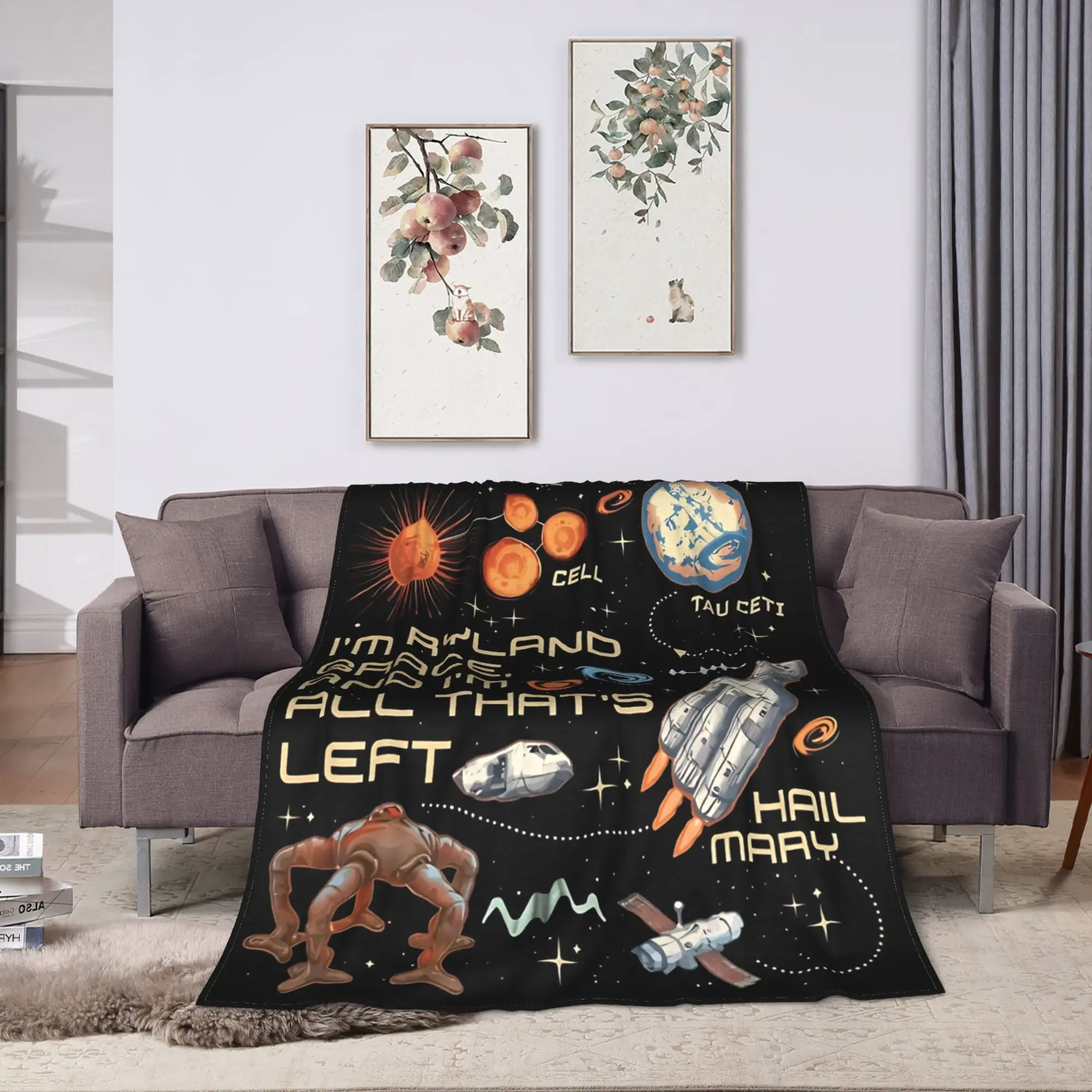 Project Hail Mary Blanket  Super Warm Novelty Plush Throw Blanket For Kids Home Decor Flannel Bedspread Bed Cover