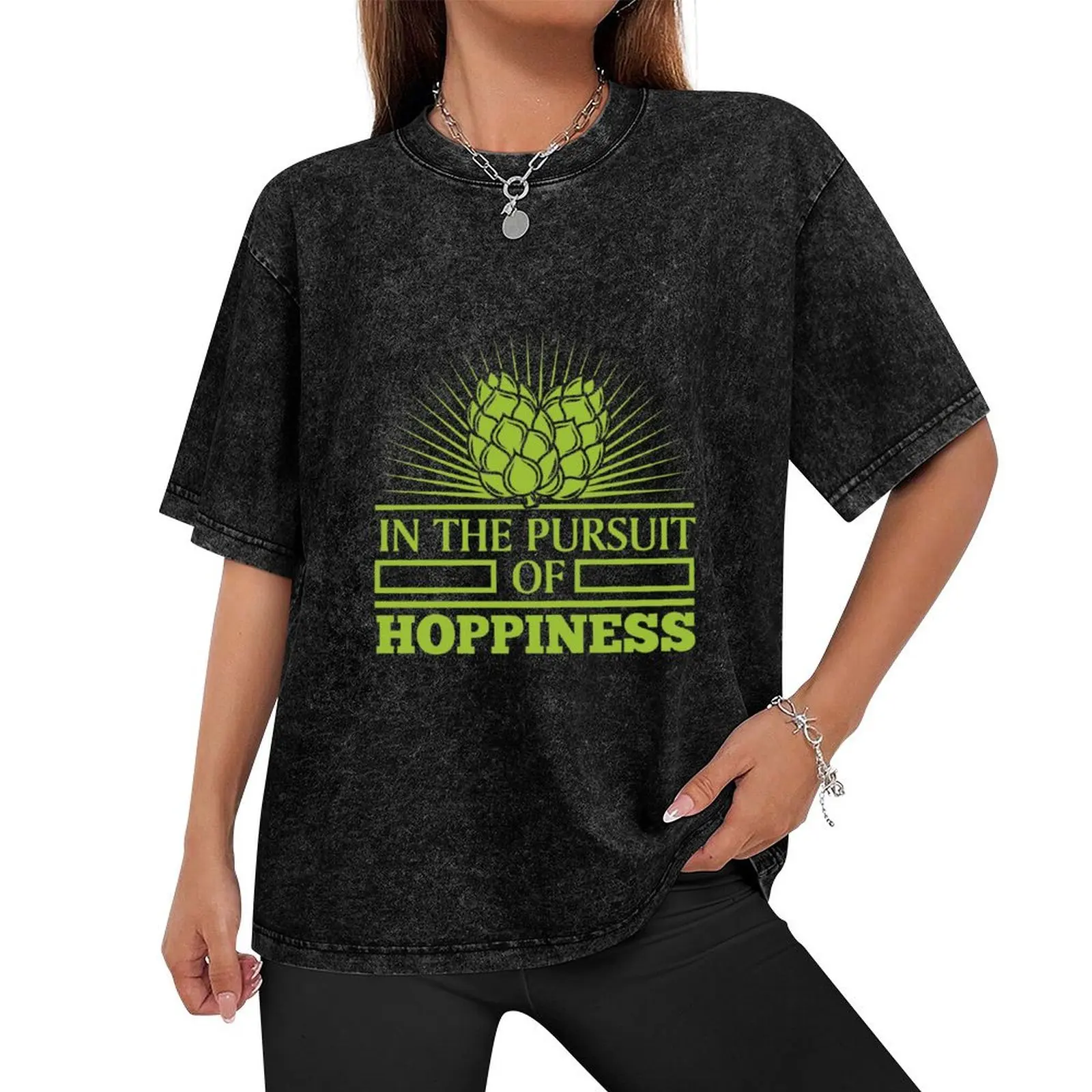 In The Pursuit of Hoppiness drinking games shirt beer lover gift craft beer shirts beer gifts men gifts for dad drinking T-Shirt