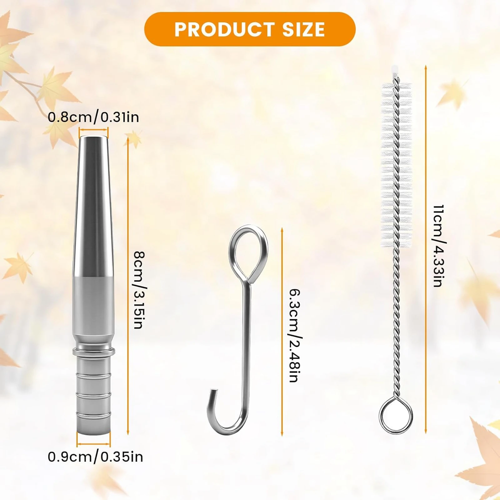 Sturdy Stainless Steel Maple Tap Kit Easy Clean Sap Collector for Maple Tree Syrup Gathering in Gardens