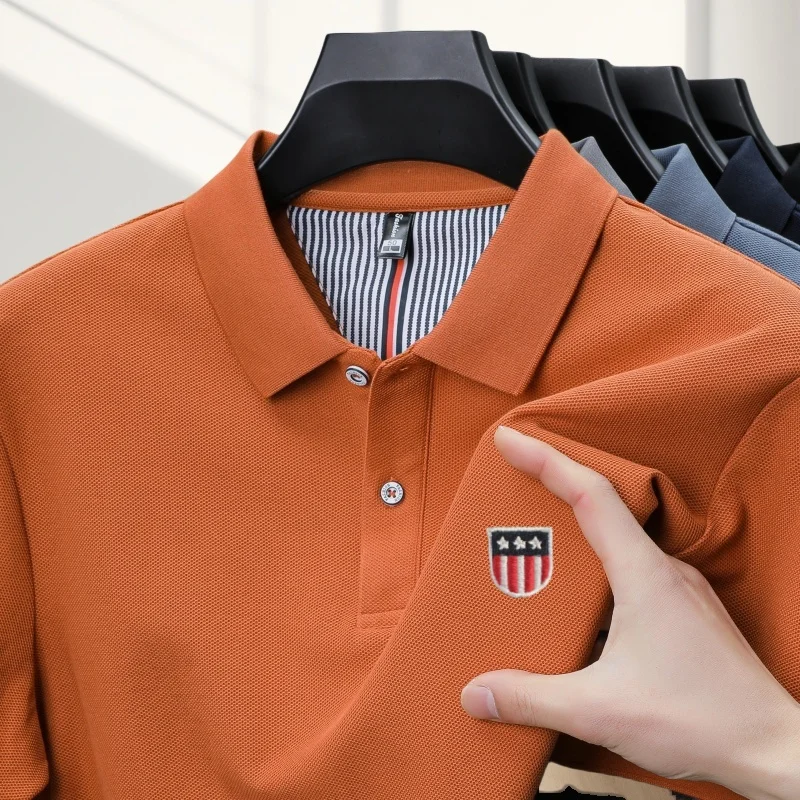 Sommer Neues Designer-Original-Marken-Poloshirt mit Stickerei, Bequemes Kurzarm-Shirt, Modisches, Atmungsaktives Herren-T-Shirt, Bestseller – Detail 17
