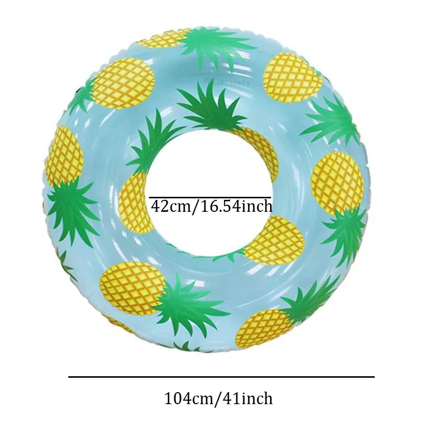 Large Pineapple Inflatable Pool Float Portable Swimming Ring for Adults Inflatable Swim Tubes for Outdoor Summer Beach Party