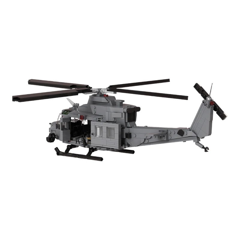 MOC City 412 Multirole Helicopter Rescue Aircraft Transport Plane DIY Construction Building Blocks Bricks Toy Model Gift