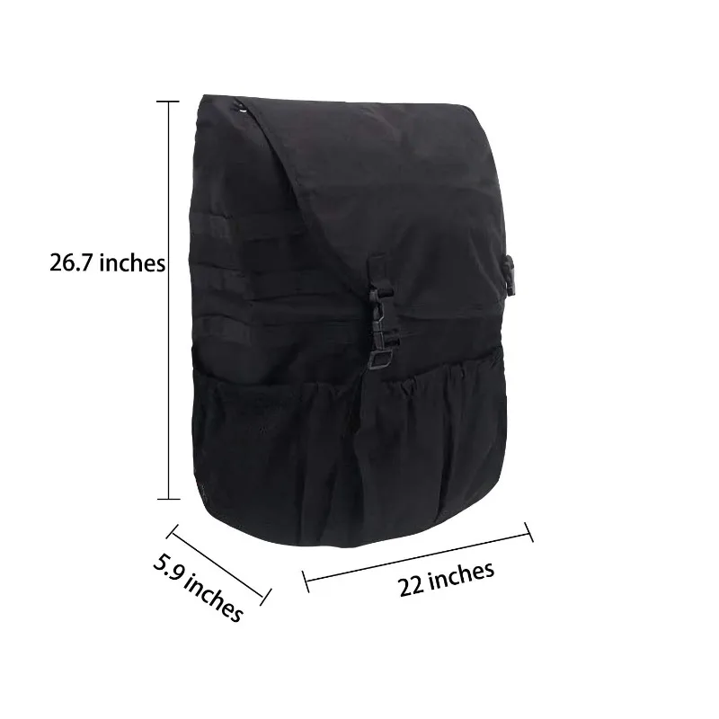 Car Spare Tire Trash Bag SUV RV Spare Tire Storage Hanging Bag Large Capacity Tool Storage Organizer Travel Camping Bag