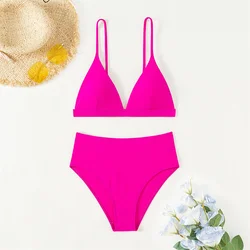 Sexy Sling Bikini High Waist Swimsuit Push Up Vacation Swimwears Pads Women Beach Outfit Brazilian Bathing Suit Triangle Biquini
