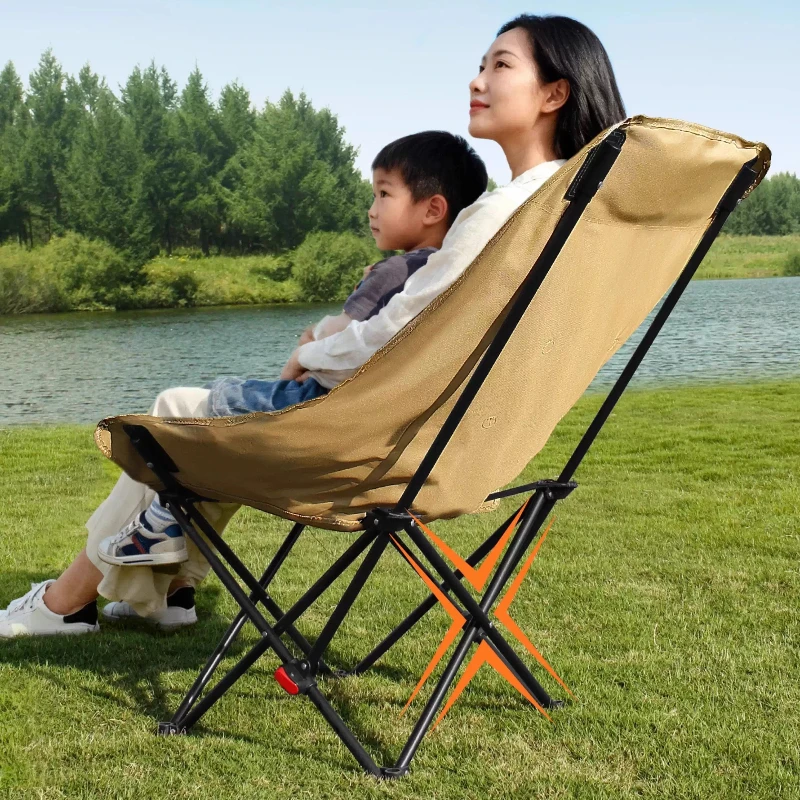 Krzesło kempingowe rozkładane  – Outdoor Camping High Chair recenzja i cena