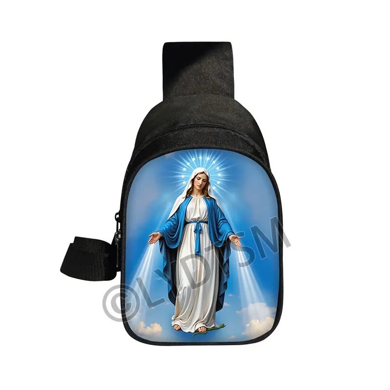 Borsa da petto con stampa Holy Virgin Mary Lady of Guadalupe Borse a tracolla da donna per borse a tracolla da viaggio Maria Porta cellulare chiave