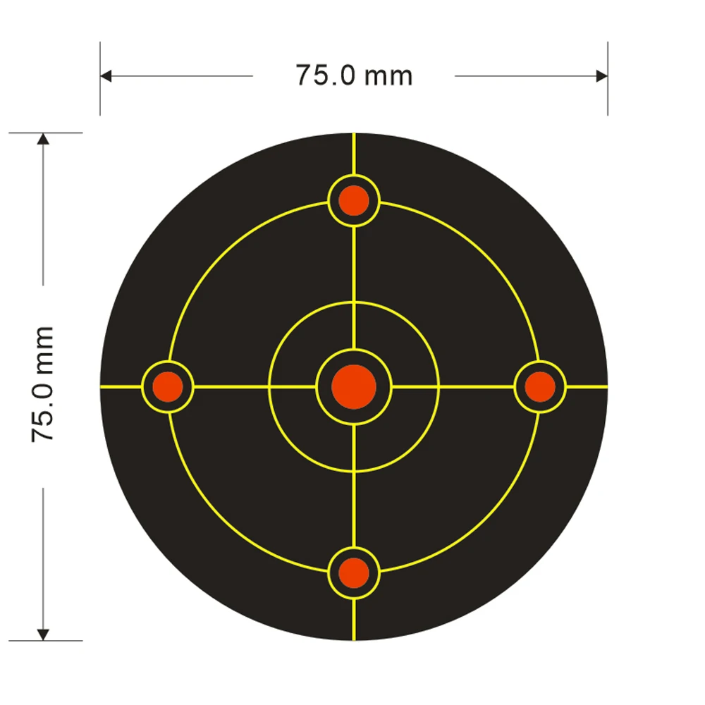 Imagem -06 - Color-splatter n Tiro Alvo Papel Adesivo Adesivo Polegada x 250 Pcs
