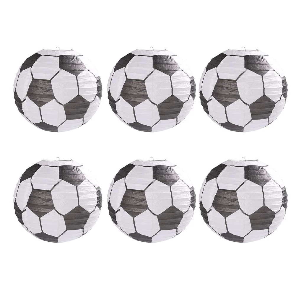 

6 Pcs Lantern Geburtstagsdeko Fussball Geschenke Sports Papierlampe Jungen Mitgebsel Sachen Child