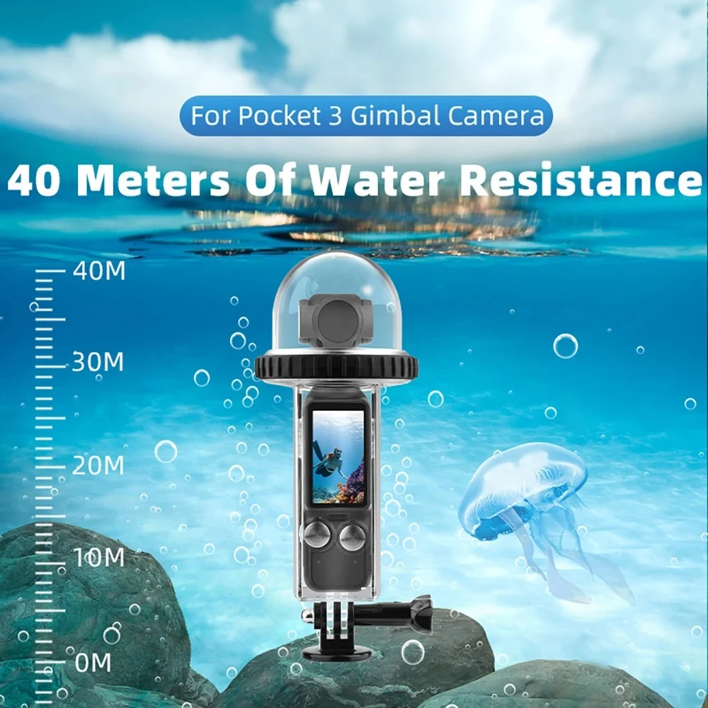 

40M Waterproof Protective Housing for DJI Osmo Pocket 3 Camera Underwater Diving Case for Surfing Snorkeling Camera Accessories