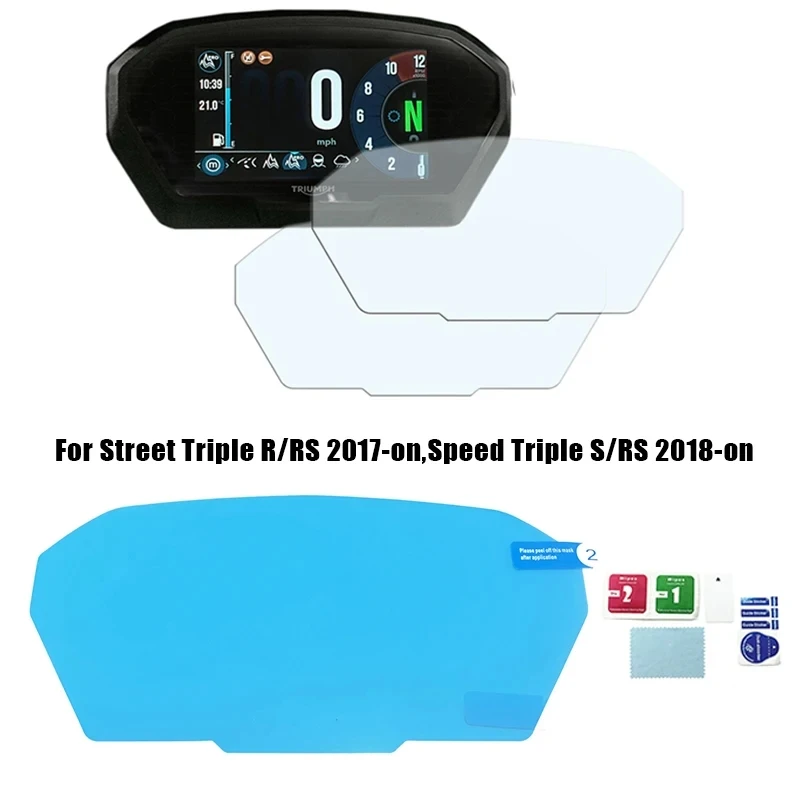 For Street Triple R/RS, Speed Triple S/RS 2018-2023 Motorcycle Cluster Scratch Screen Protection Film