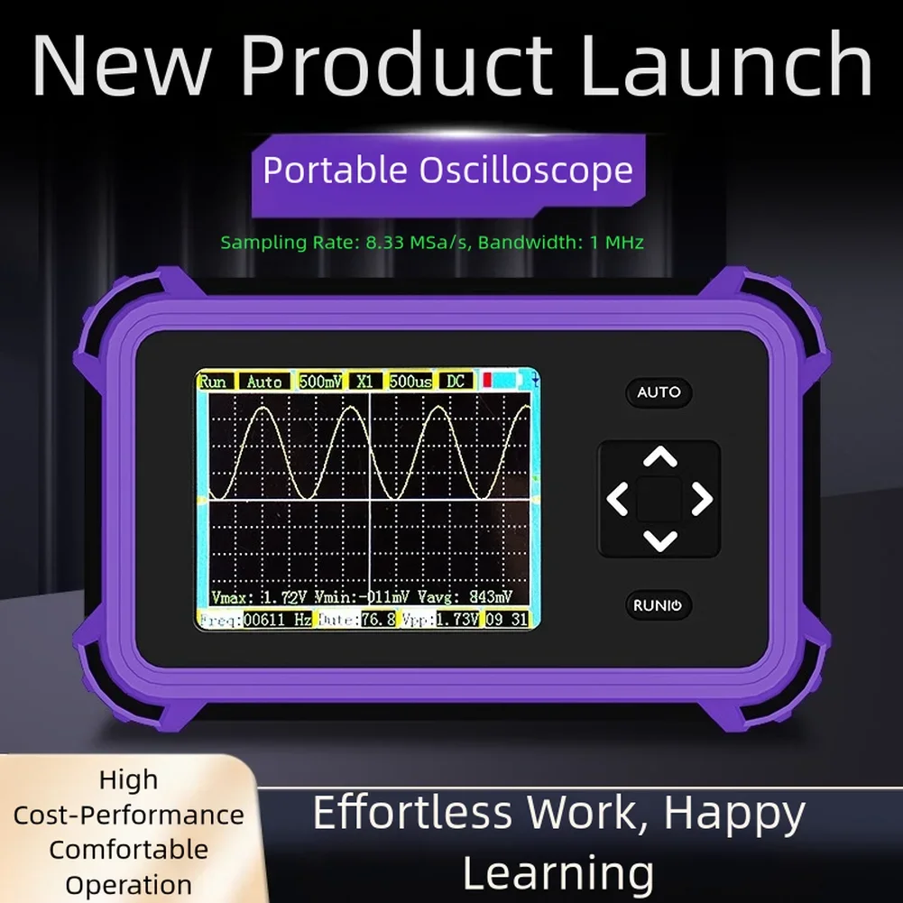 oscilloscope-numerique-portatif-bande-passante-1mhz-taux-d'echantillonnage-833-ms-s-pour-outil-de-mesure-de-test-accessoire-en-stock