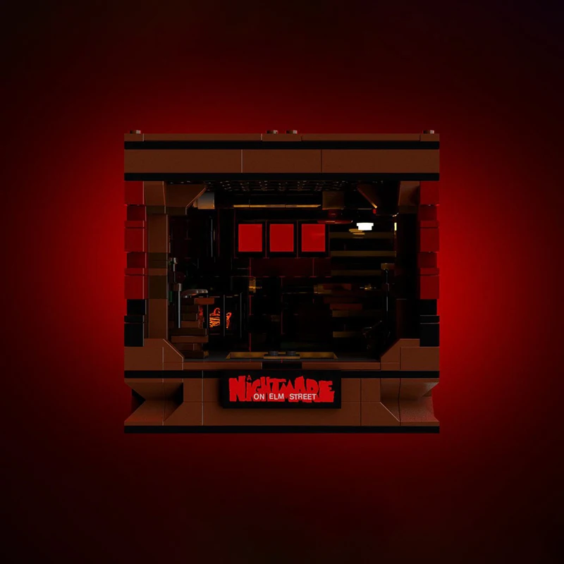 Street View Modell Moc Baustein Modular A Nightmare On Elm Street Keller Modell Technologie Ziegel DIY Montage Spielzeug Geschenke