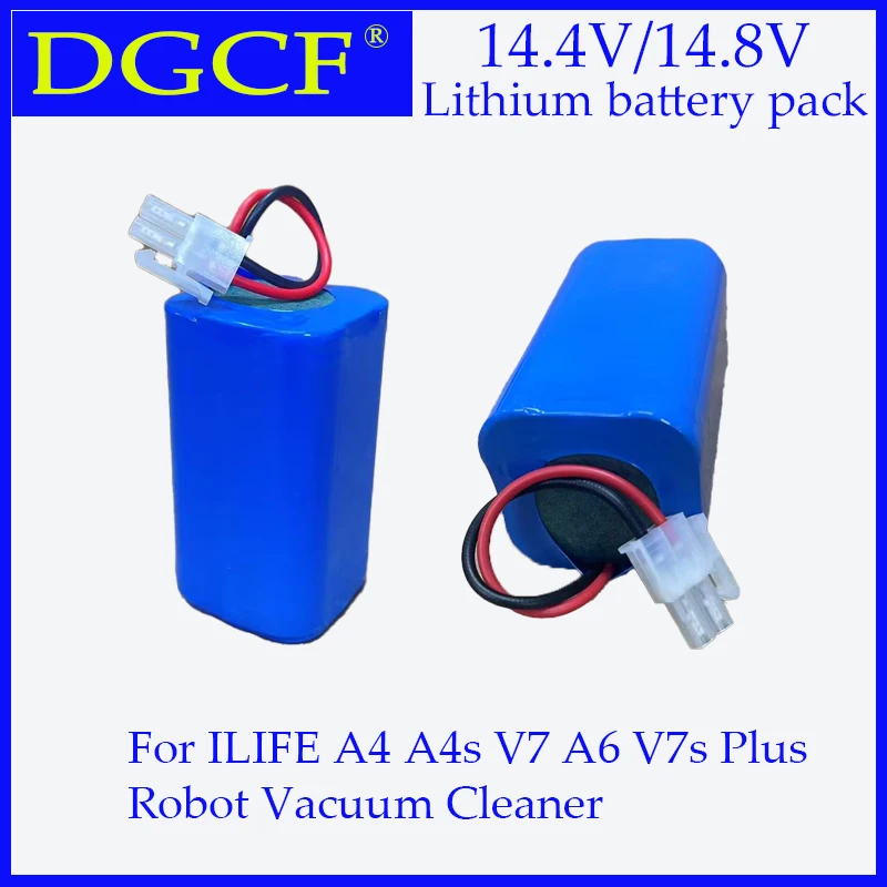 

NEW 14.8V Lithium Battery For ILIFE A4 A4s V7 A6 V7s Plus Robot Vacuum Cleaner ILife 4S1P real Capacity 14.4V 3500mAh