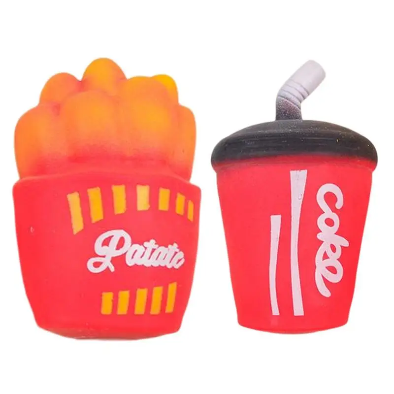 

French Fries Chips Coke Shape Stress Squeeze Toys Reduce Anxiety And Mood Relaxation Creative Fidget Cartoon Toy For Kids Adults