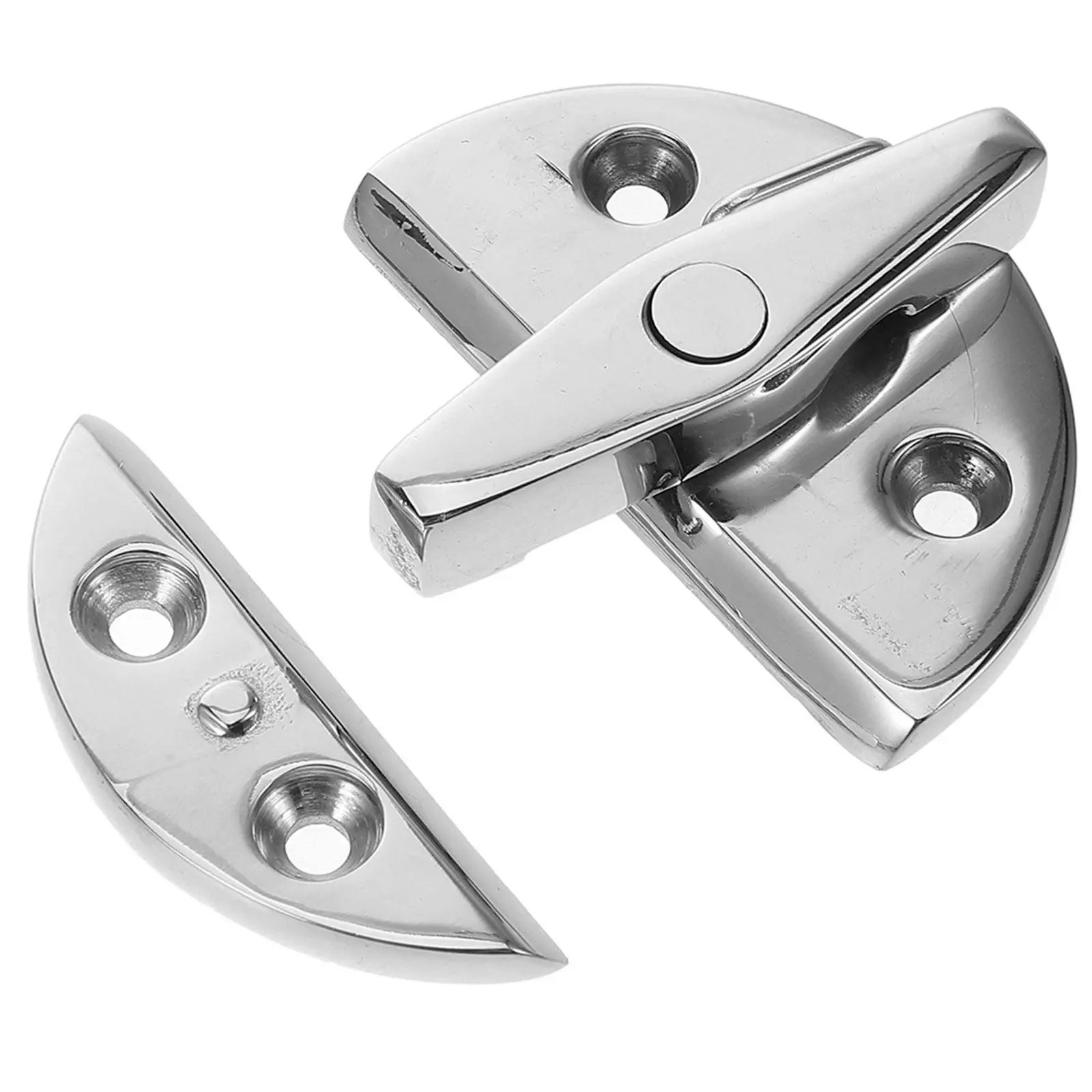 

1Set Rotary Hatch Latch Rust Resistant Strong Locking System for Boat Deck Rv Marine Hatch Door Cabinet Latch Clamp