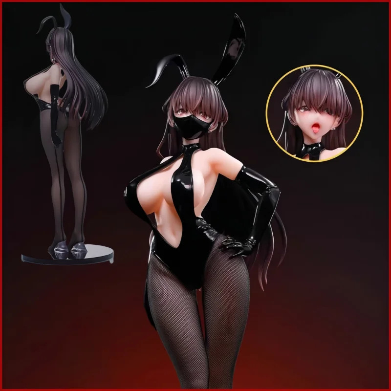 

Hot Pvc Figurine With Face Swapping Anime Character Kitada Ryoma This Square Sauce Rabbit Girl Sexy Mesh Stockings Model Gifts