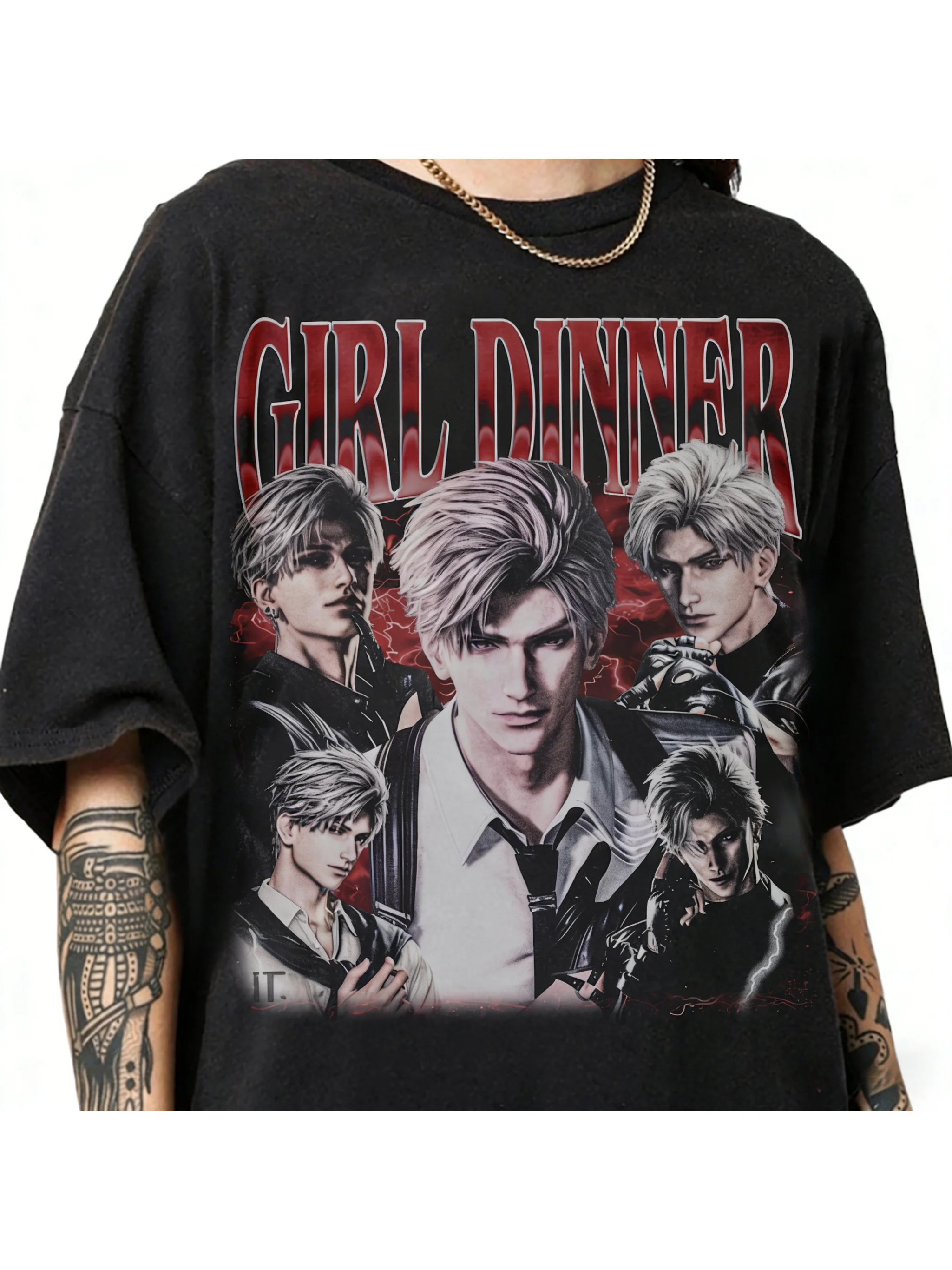 Men's T-shirt 90s T-shirt Design 's Dinner Sylus Love& Deep Space Love Deep Space T-shirt Women's T-shirts for Summer