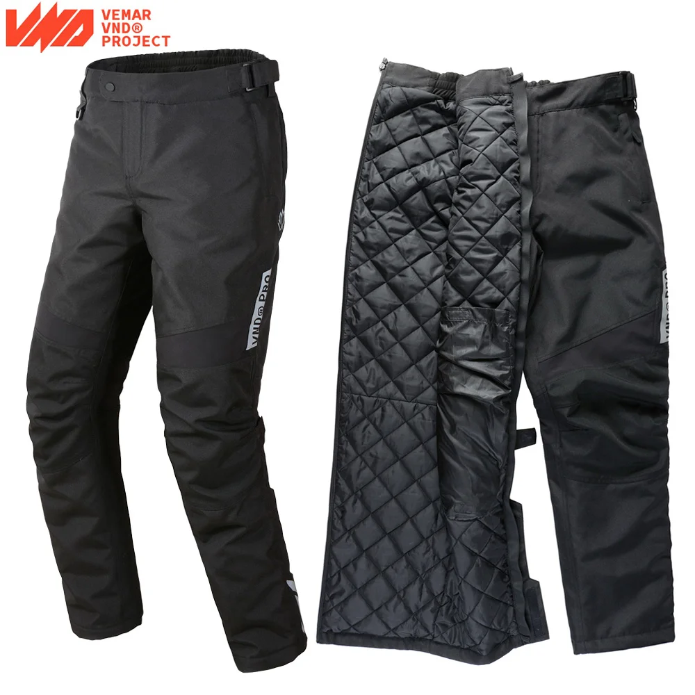 Winter Waterproof Motorcycle Overpants Quick Release Touring Moto Pants Men's Warm Windproof Motorbike Trousers CE Kneepads