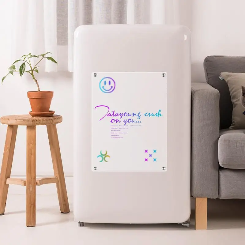 لوحة المسح الجاف الأسبوعي للثلاجة من الأكريليك المغناطيسي الشفاف مجموعة لوحة الثلاجة لوحة مخطط الثلاجة لوحة قائمة البقالة