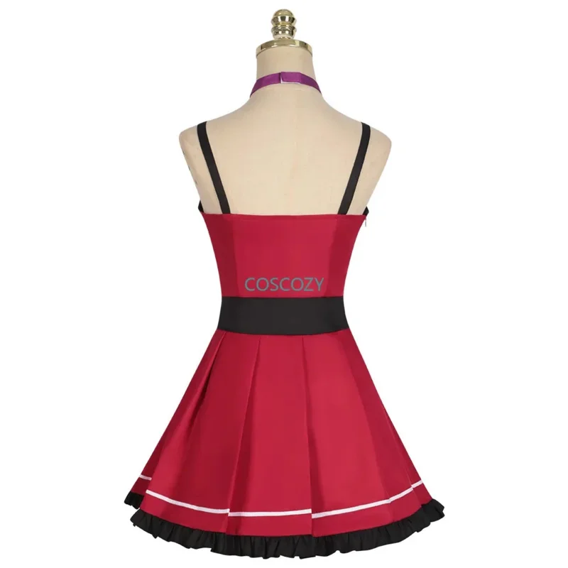 Oshi No Ko Ai Hoshino Christmas Cosplay Costume Lolita Red Dress Xmas Costume For Woman Role Play Party Anime Hat Legwear Outfit