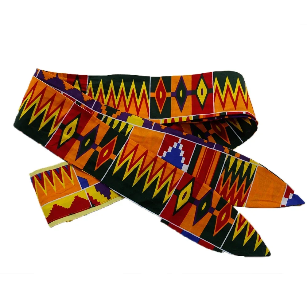 BRW 2024 African Print Obi Ankara Green Yellow Peplum Belt Button Skirts For Women Gift Handmade Statement Belt Accessory WYB268