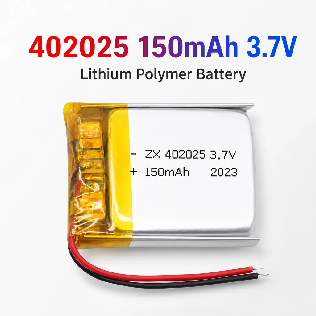 3.7V 150mAh 402025 LiPo Battery Rechargeable Lithium Polymer Cell for Walkman MP3 GPS Bluetooth Headset Smart Watch