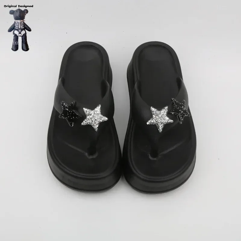 Y2K stars shoes for Women's Summer Thick Bottom Punk Retro Fashion Ins Trend Slippers image 2