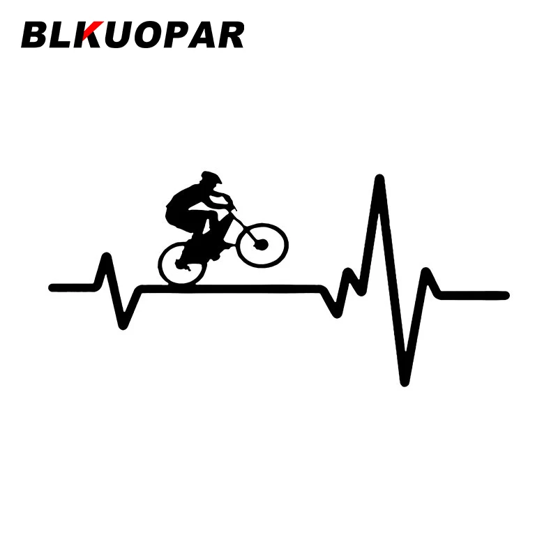 

BLKUOPAR Cycling Mountain Bike Helmet Heartbeat Car Stickers Fashionable Refrigerator Rearview Mirror Sunscreen Decal Graphics