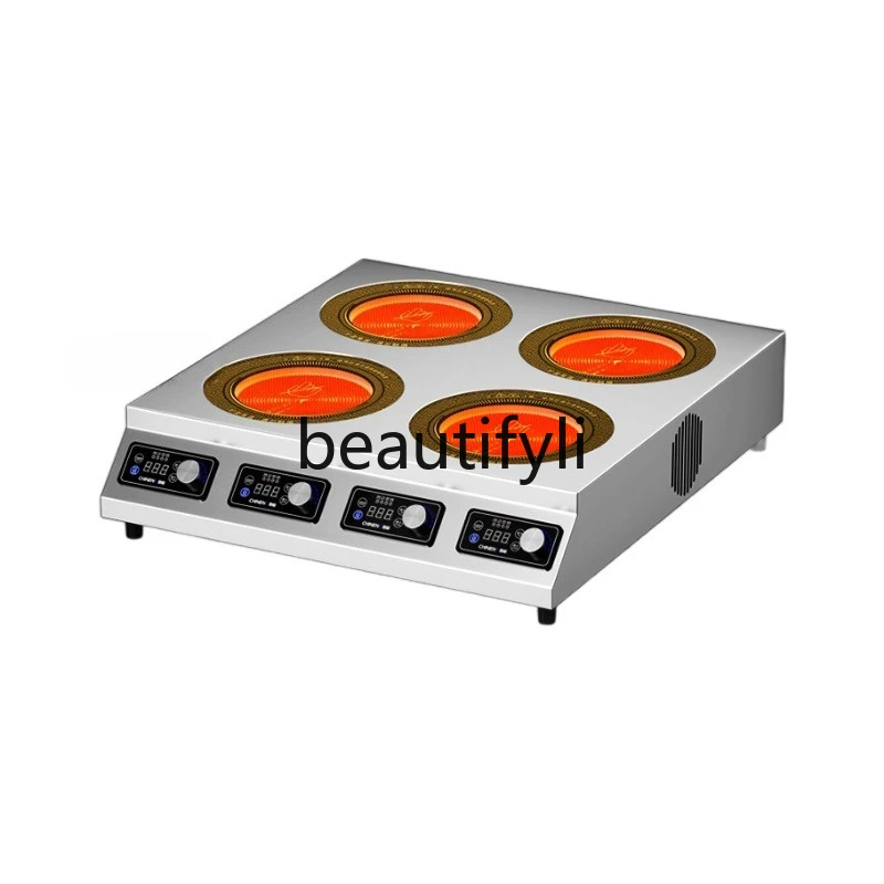 

Commercial electric ceramic stove, high-power induction cooker, three, four or six heads, binocular pot stove stove