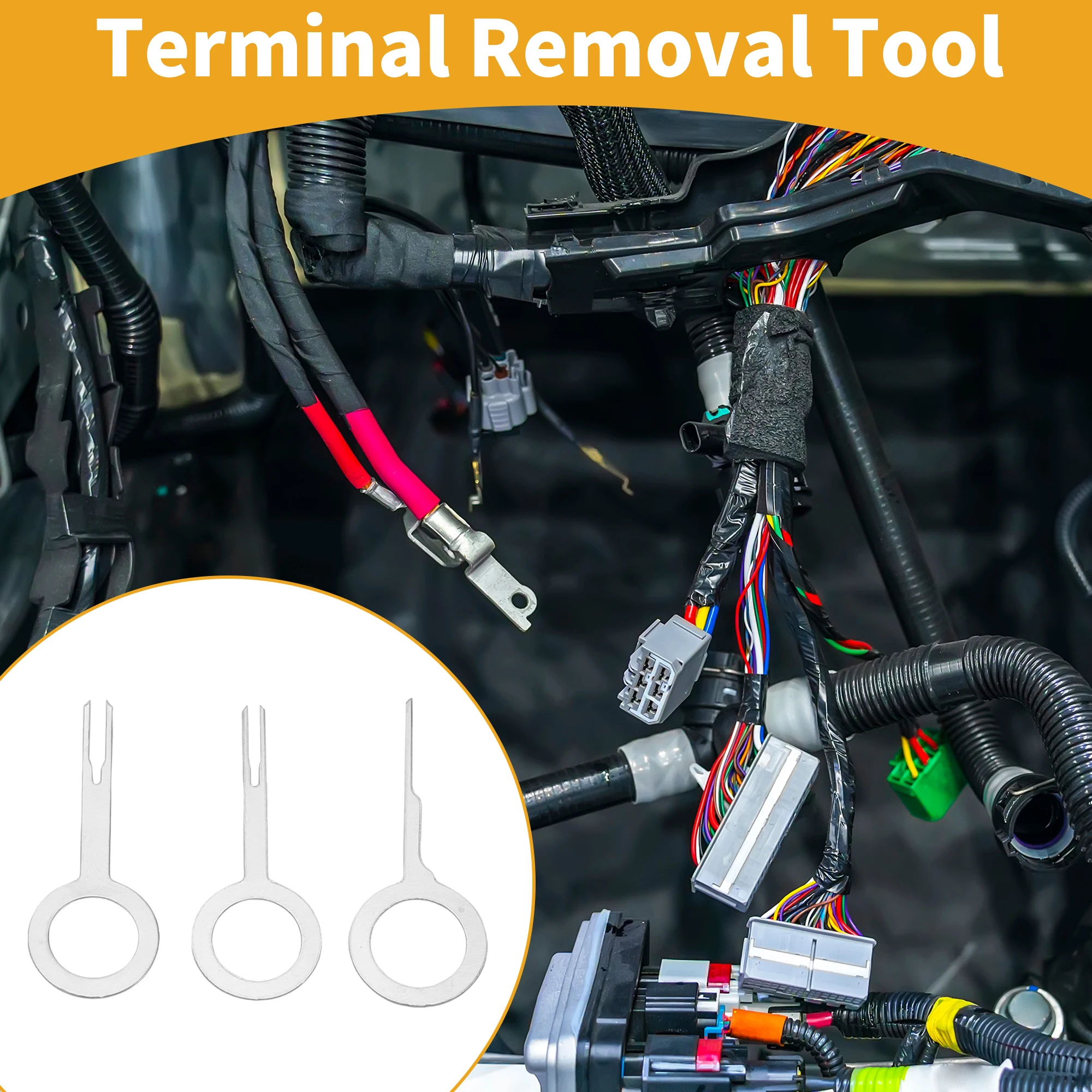 

UXCELL Terminal Removal Tool Assortment Kit Terminal Pin Extractor Kit Silver Tone 3Pcs