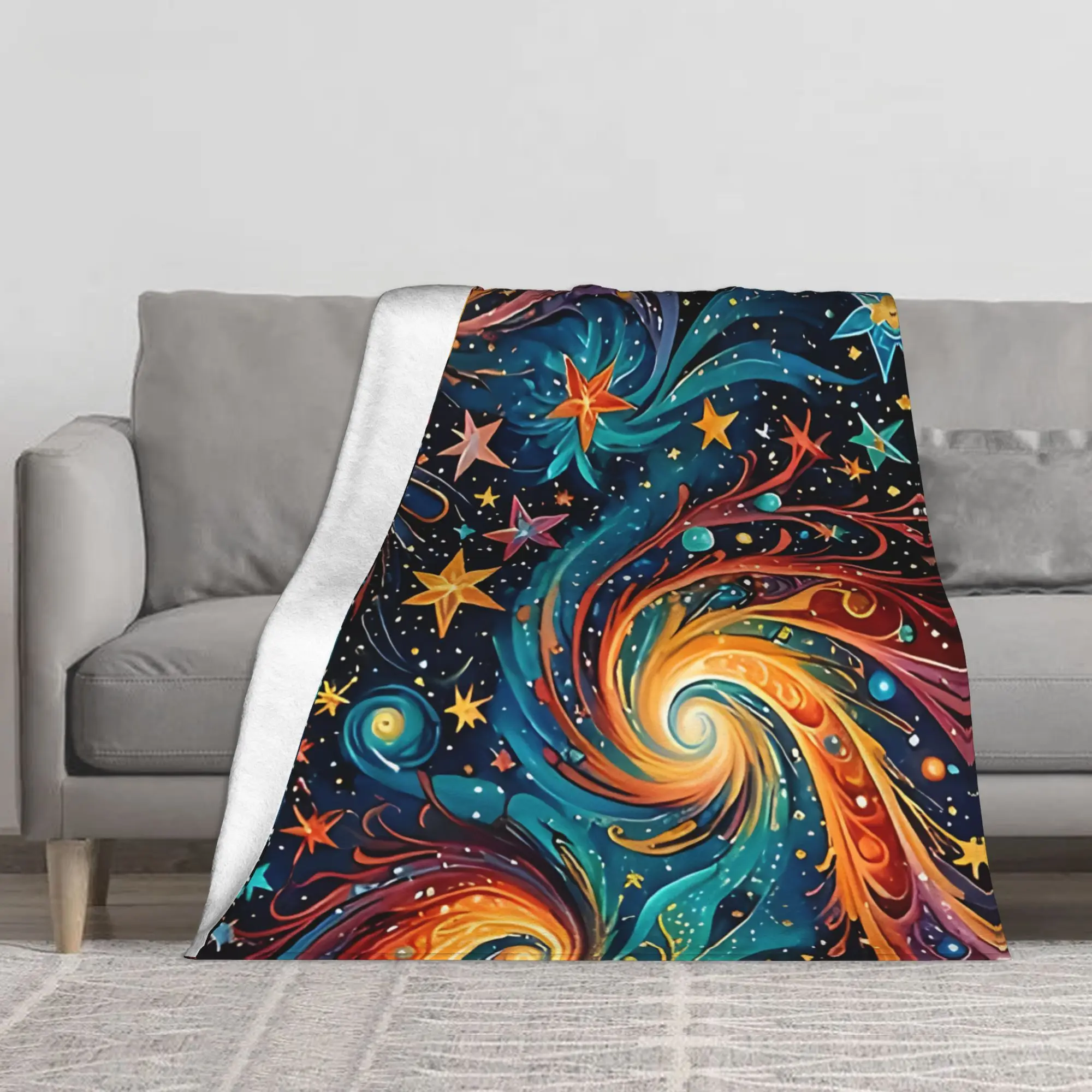 1PC Sparkling Dancing Star Winter Blankets for Adults Bedding Home Interior Sofa Knee